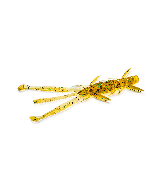 GUMA Shrimp 3",  KOLOR 036 - Caramel/Green & Black FISHUP 9SZT