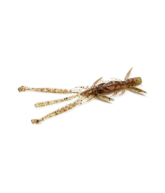 GUMA Shrimp 3",  KOLOR 045 - Green Pumpkin/Red & Black FISHUP 9SZT