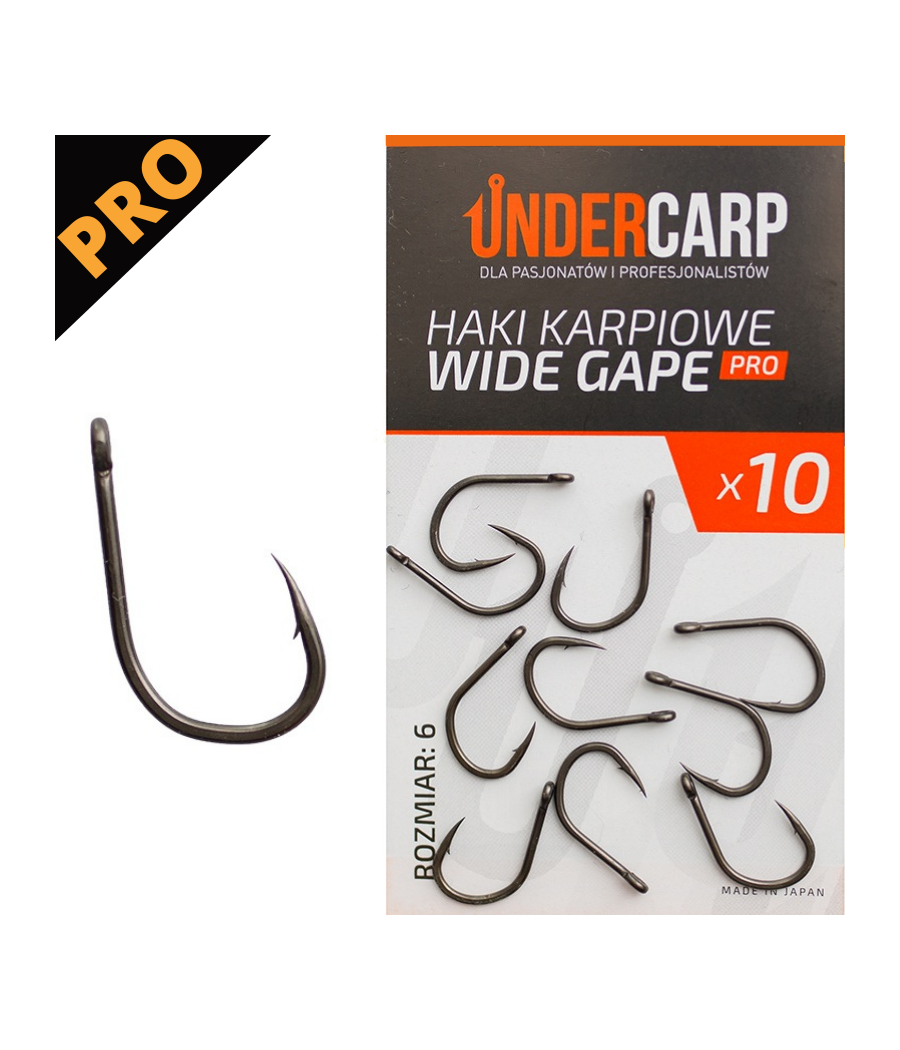 Haki Karpiowe Wide Gape PRO roz 2 UnderCarp 10szt
