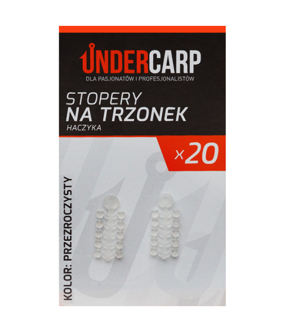 Stopery na trzonek haczyka-przezroczysty 20szt UnderCarp