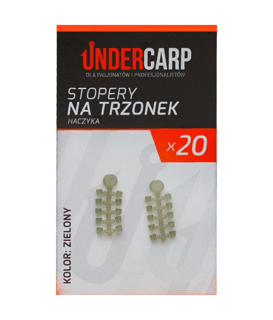 Stopery na trzonek haczyka-zielony 20szt UnderCarp