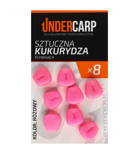 Sztuczna kukurydza pływająca – różowa 8szt UnderCarp