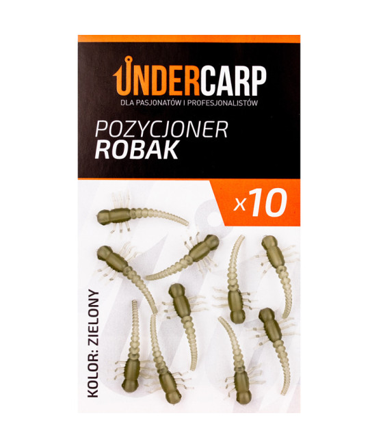 Pozycjoner haczyka Robak - zielony 10szt UnderCarp