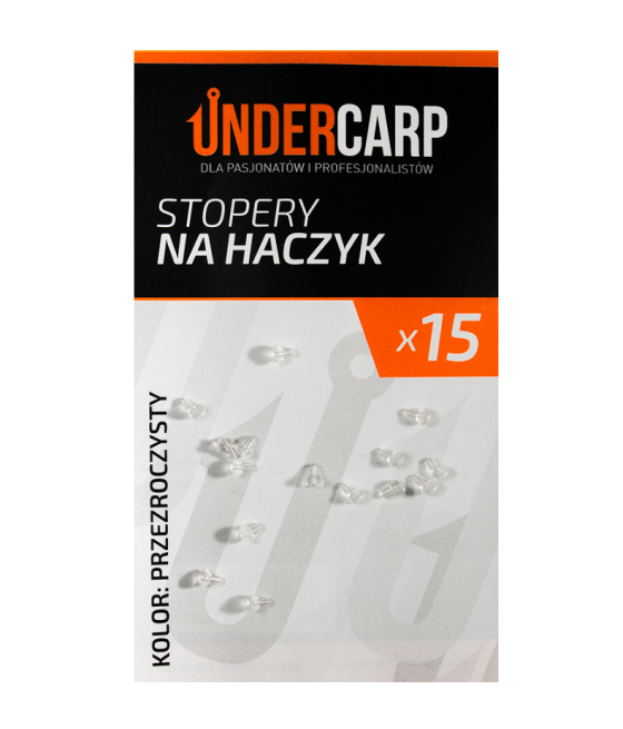 Stopery na haczyk - przezroczyste 15szt UnderCarp