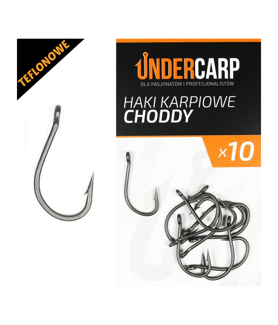 Teflonowe haki karpiowe CHODDY roz 4 UNDERCARP 10szt