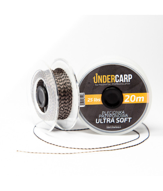 Plecionka przyponowa 20 m/25 lbs ULTRA SOFT - brązowa UnderCarp