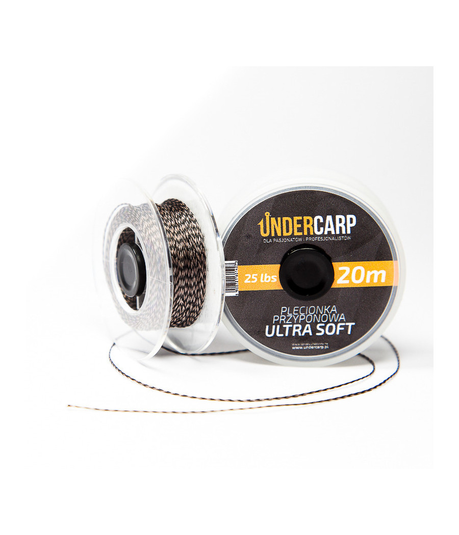 Plecionka przyponowa 20 m/25 lbs ULTRA SOFT - brązowa UnderCarp