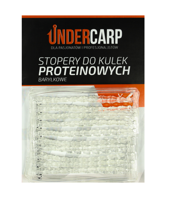Stopery do kulek proteinowych baryłkowe - przezroczyste UnderCarp