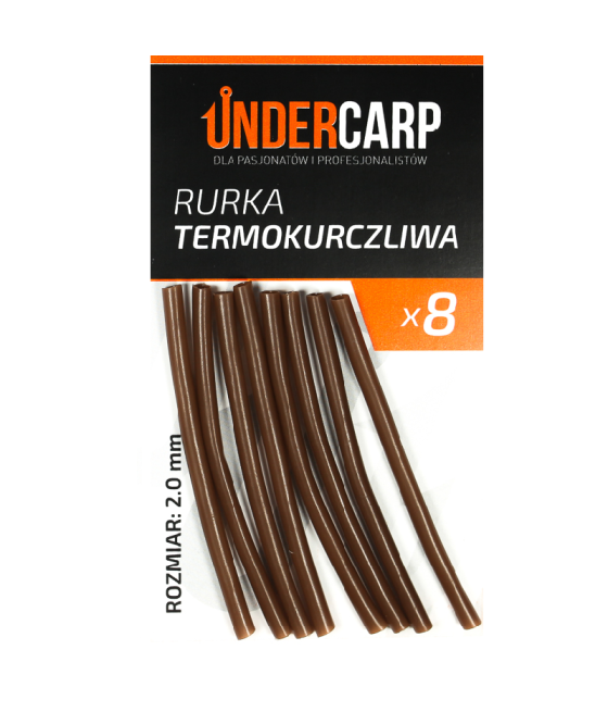 Rurka termokurczliwa brązowa 2,0 mm UnderCarp 8szt