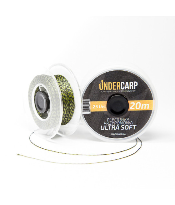 Plecionka przyponowa 20 m/25 lbs ULTRA SOFT - zielona UnderCarp