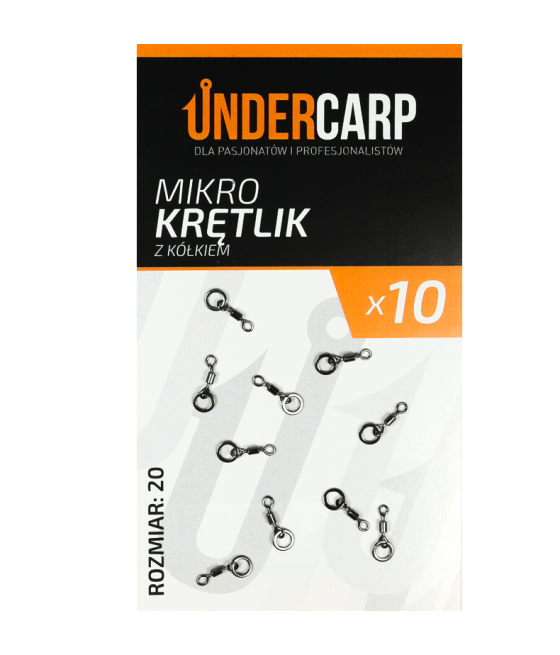 Mikro krętlik karpiowy z kółkiem roz 20 UnderCarp 10szt