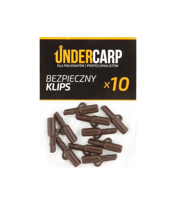 Bezpieczny klips brązowy UnderCarp 10szt