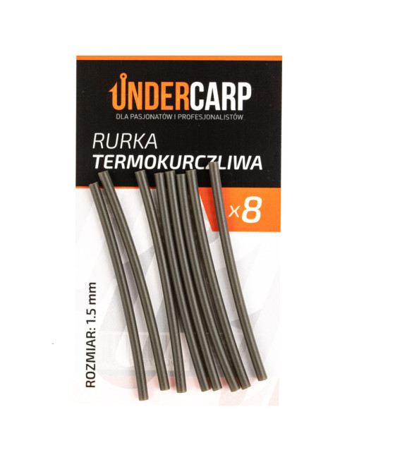 Rurka termokurczliwa zielona 1,5 mm UnderCarp 8szt