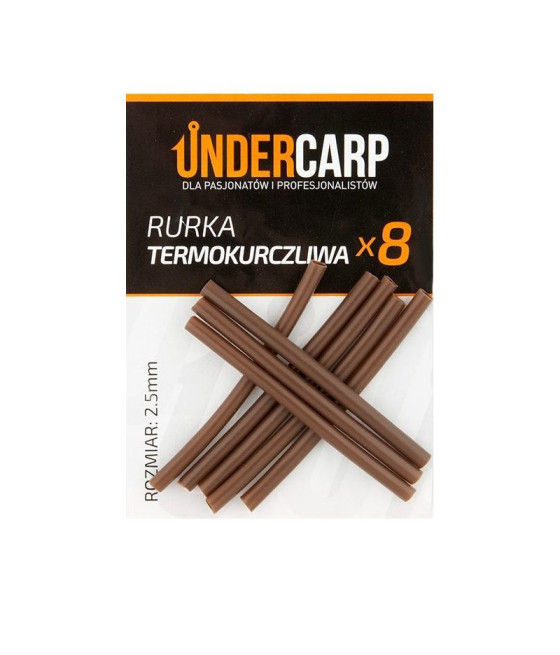 Rurka termokurczliwa brązowa 2,5 mm UnderCarp 8szt
