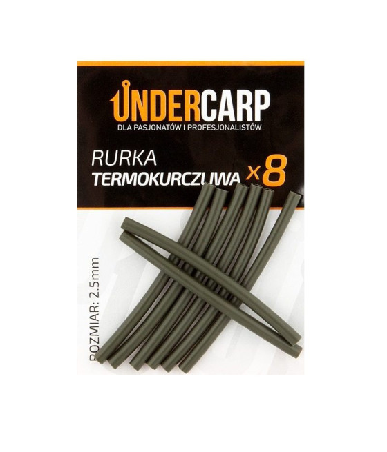 Rurka termokurczliwa zielona 2,5 mm UnderCarp 8szt