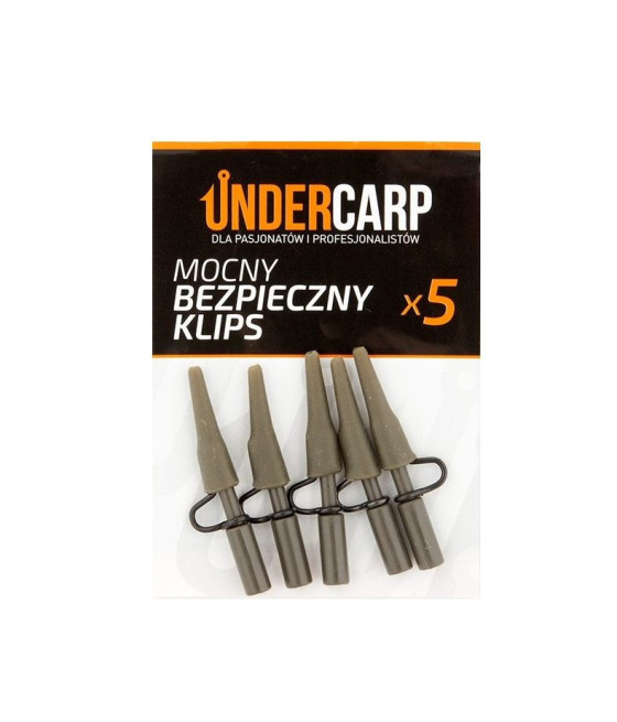 Mocny bezpieczny klips zielony UnderCarp 5szt