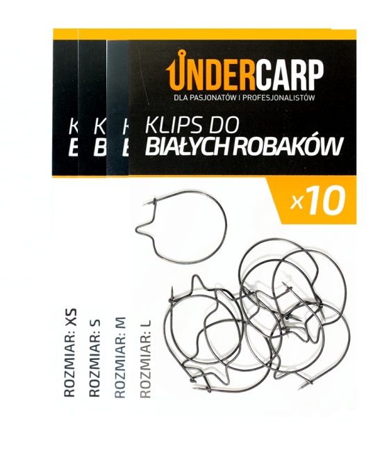Klips do białych robaków roz S 10szt UnderCarp