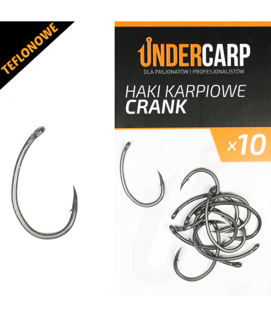 Teflonowe haki karpiowe CRANK roz 6 10szt UnderCarp