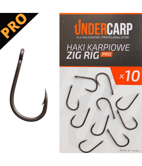 Haki Karpiowe Zig Rig PRO roz 8 UnderCarp 10szt