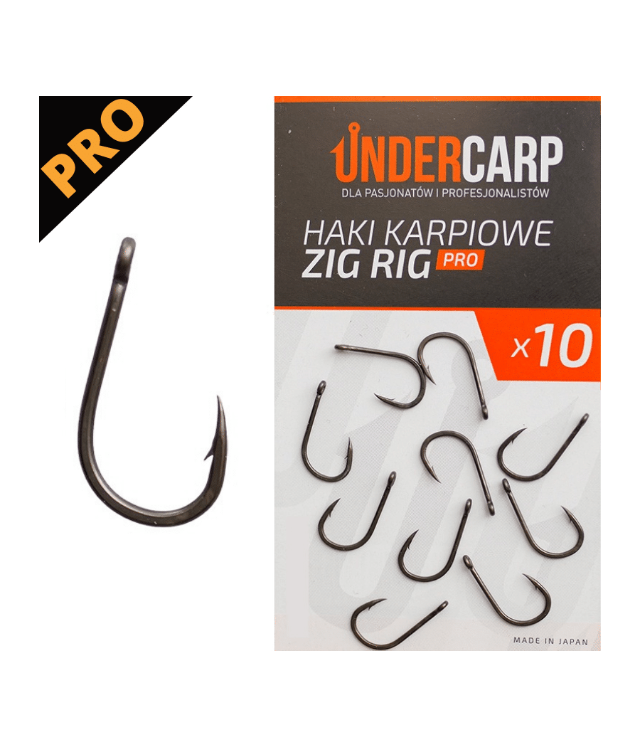 Haki Karpiowe Zig Rig PRO roz 8 UnderCarp 10szt