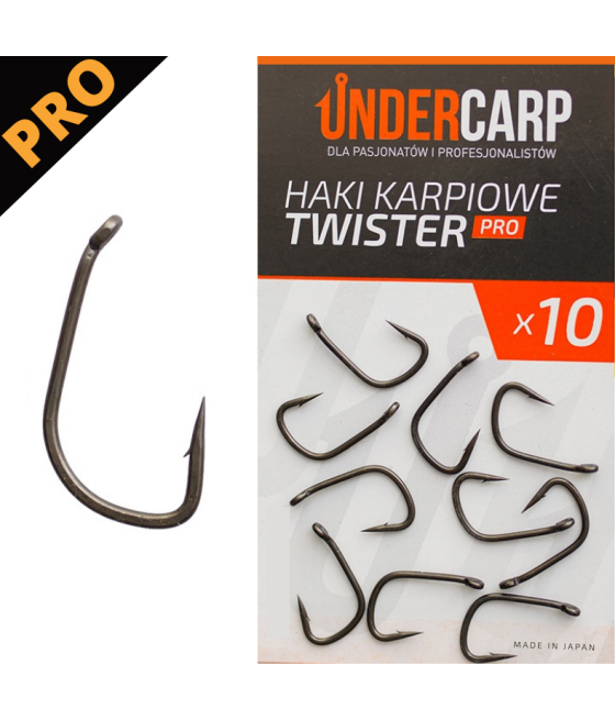 Haki Karpiowe Twister PRO roz 4 UnderCarp 10szt