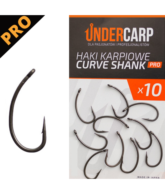 Haki Karpiowe Curve Shank PRO roz 4 UnderCarp 10szt