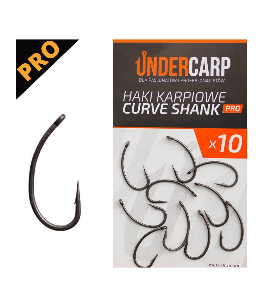 Haki Karpiowe Curve Shank PRO roz 4 UnderCarp 10szt