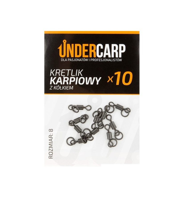 Krętlik Karpiowy z Kółkiem Rozmiar 8 10szt UnderCarp