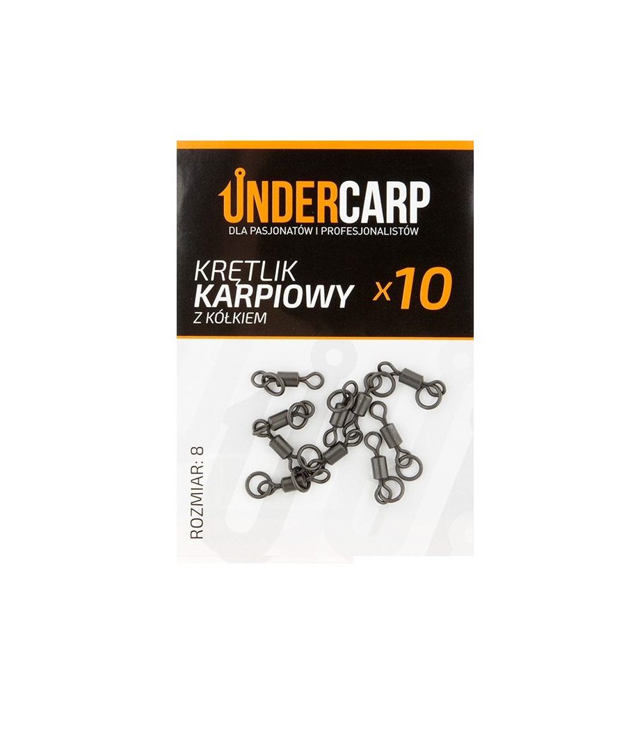 Krętlik Karpiowy z Kółkiem Rozmiar 8 10szt UnderCarp