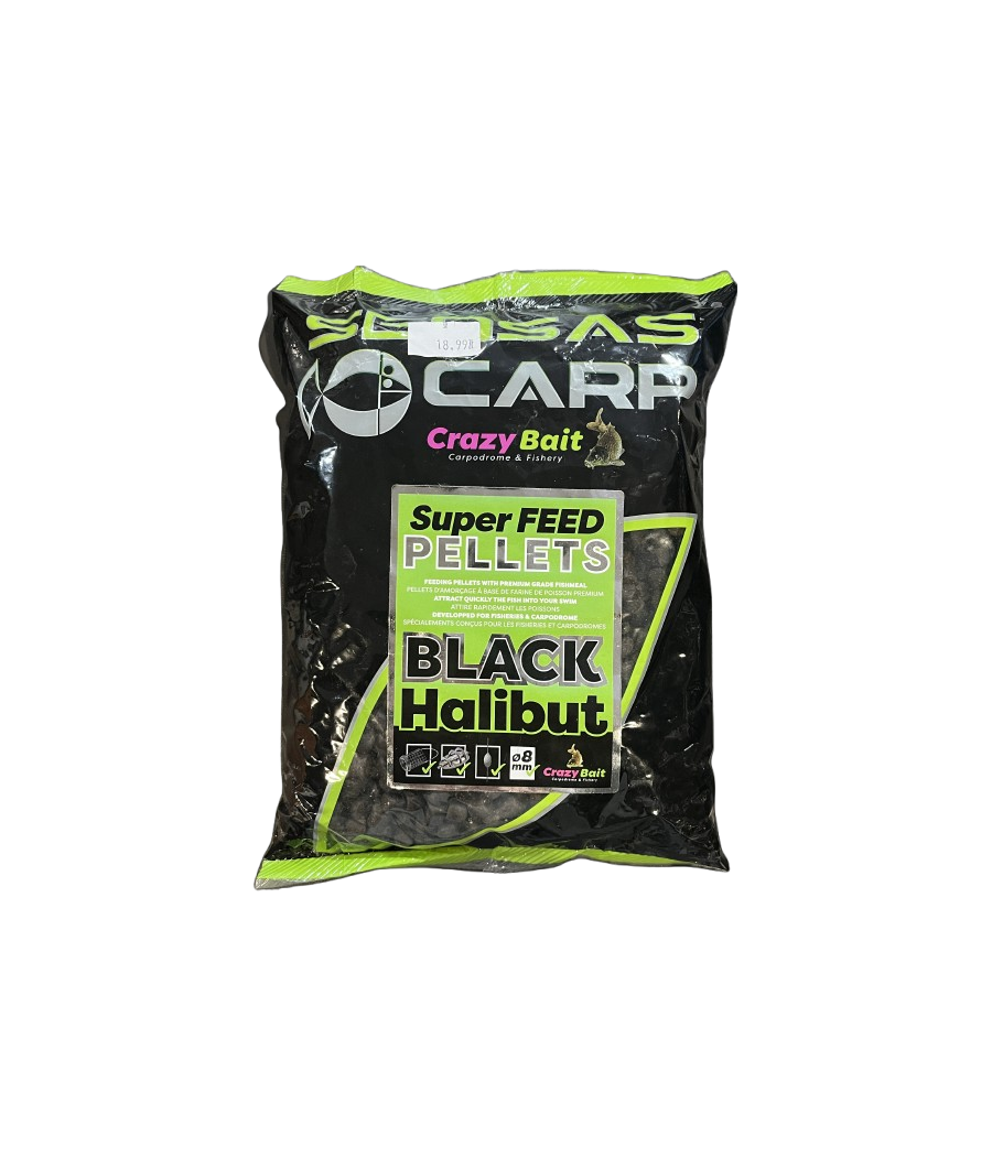 Pellet Super Feed Black Halibut 8mm 700g SENSAS Pellet Super Feed Black Halibut 8mm 700g SENSAS
