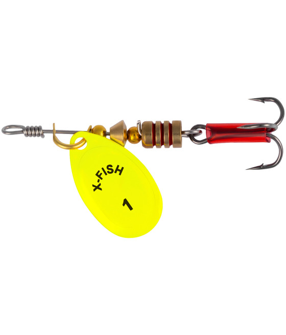 Obrotówka Spinning X-Fish Stark nr 1 2,5g Nikiel UV Lime