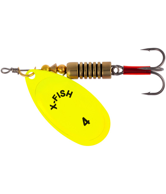 Obrotówka Spinning X-Fish Stark nr 4 9,5g Nikiel UV Lime