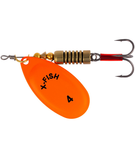 Obrotówka Spinning X-Fish Stark nr 4 9,5g Nikiel UV Orange