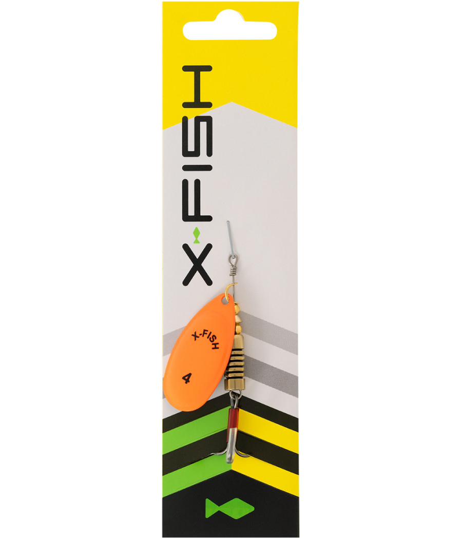 Obrotówka Spinning X-Fish Stark nr 4 9,5g Nikiel UV Orange