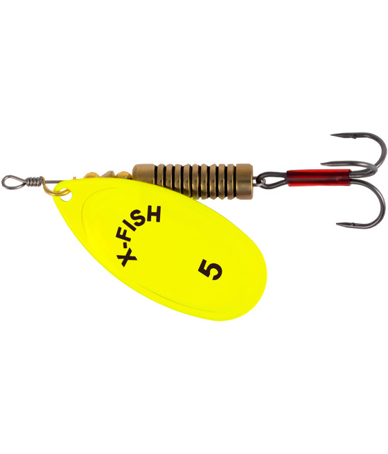 Obrotówka Spinning X-Fish Stark nr 5 14g nIKIEL uv lIME