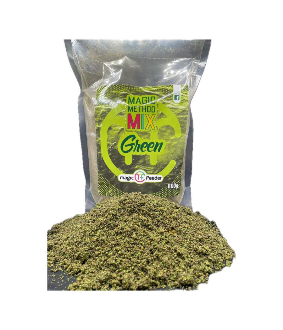 Zanęta Magic FEEDER Method Mix GREEN 800g Zanęta Magic FEEDER Method Mix GREEN 800g