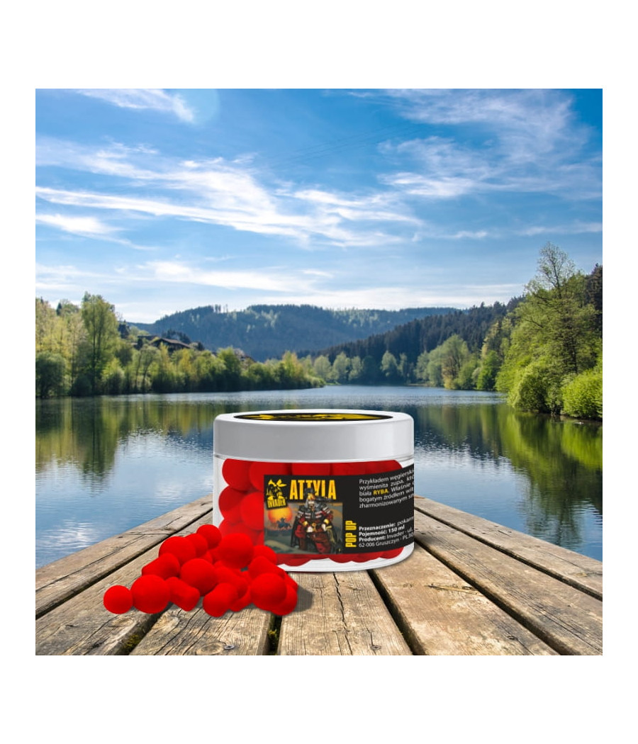 Kulki Karpiowe Pop Up Attyla Truskawka Ryba INVADER