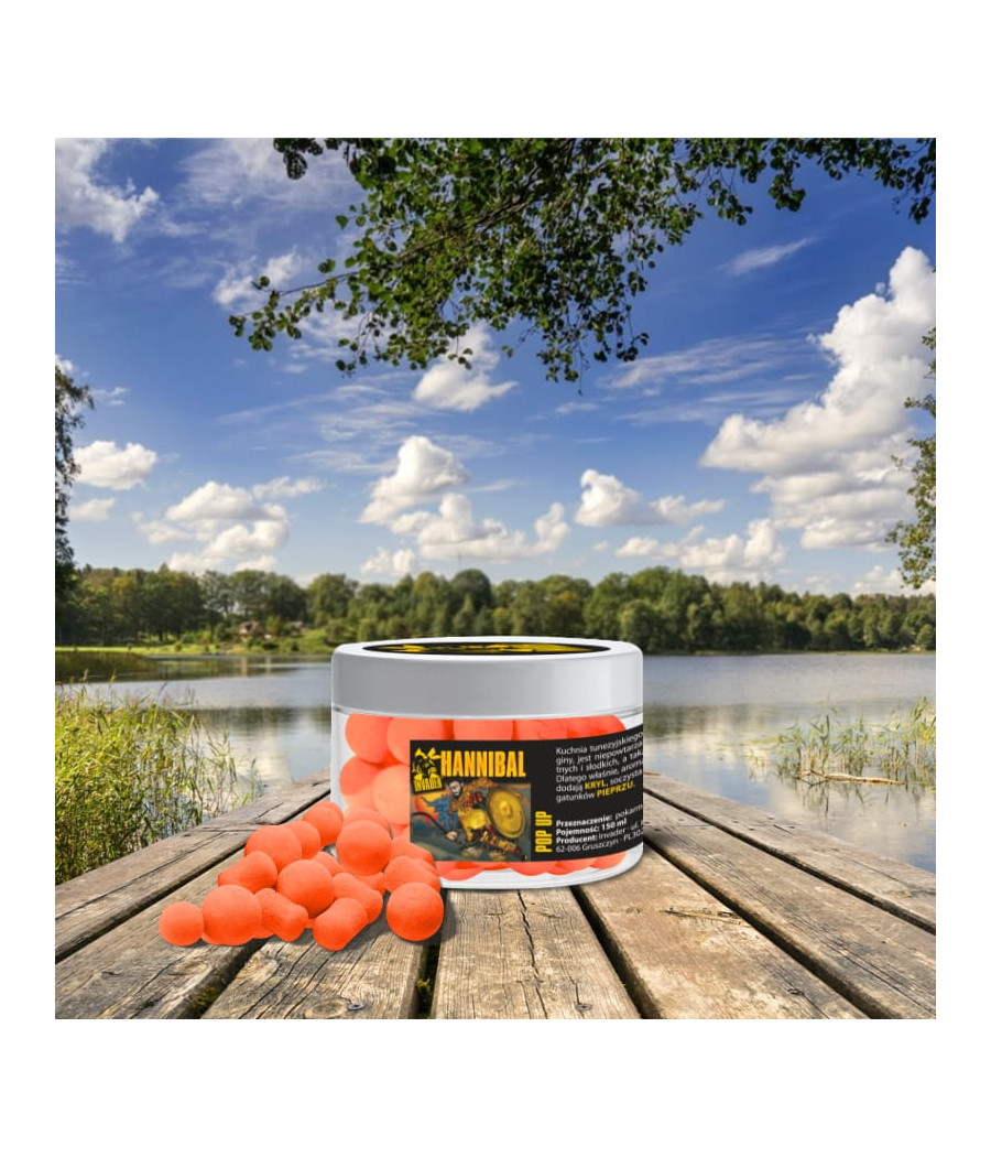 Kulki Karpiowe Pop Up Hannibal Kryl Pomarańcza Pieprz INVADER