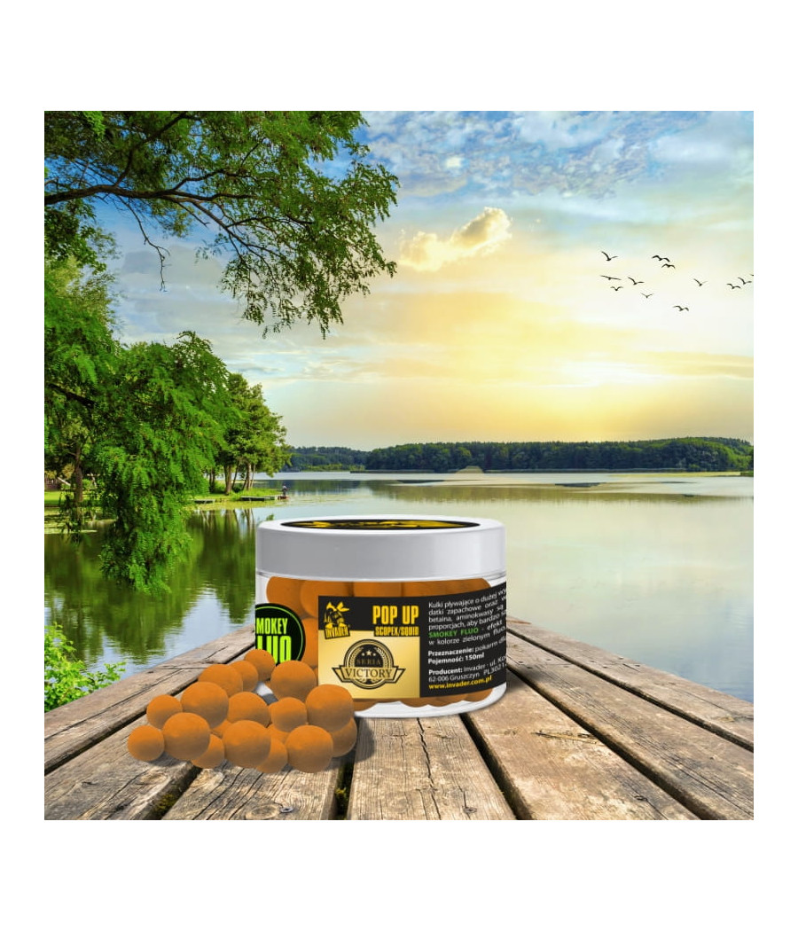 Kulki Karpiowe Pop Up Smużący Fluo Squid Scopex Victory INVADER