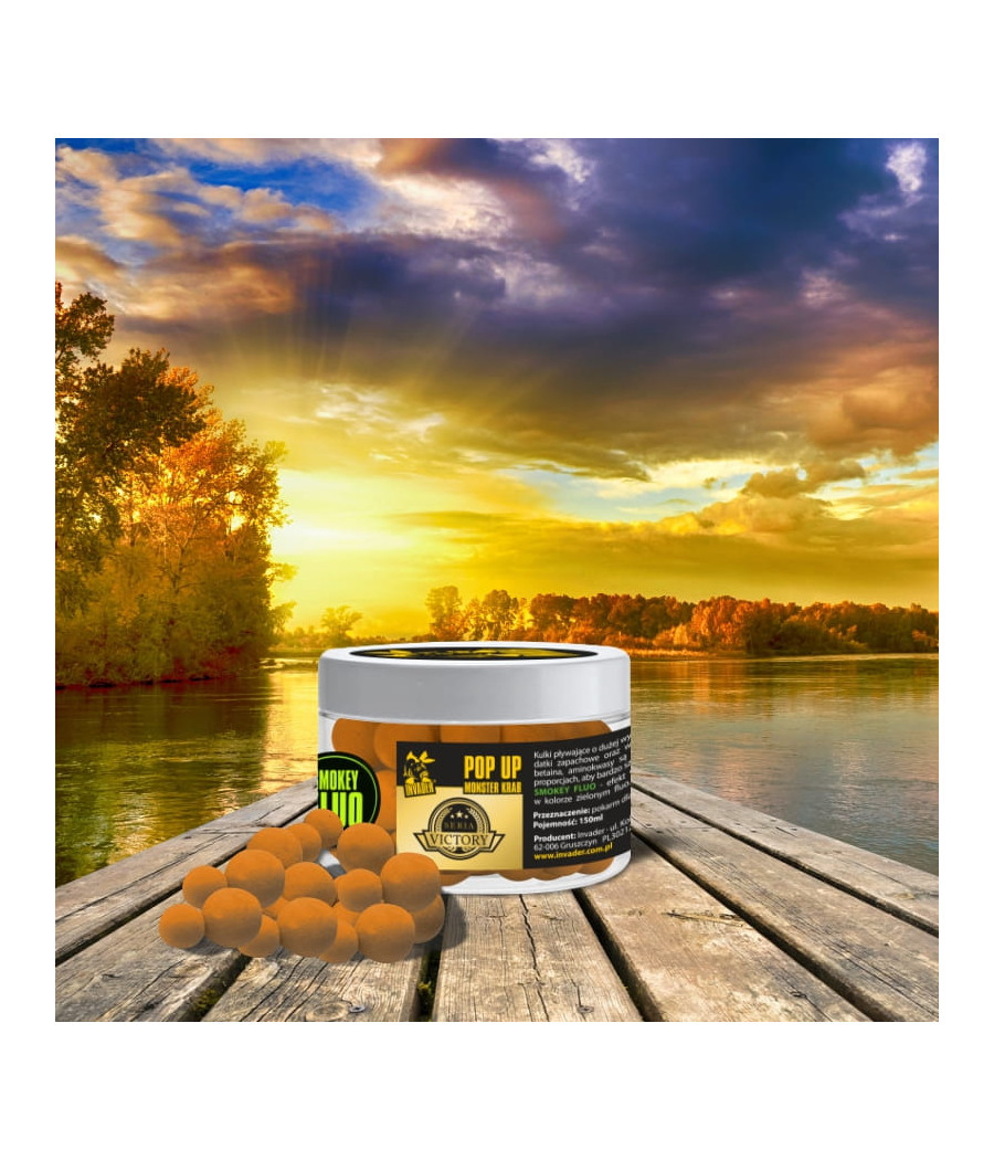 Kulki Karpiowe Pop Up Smużący Fluo Monster Krab Victory INVADER