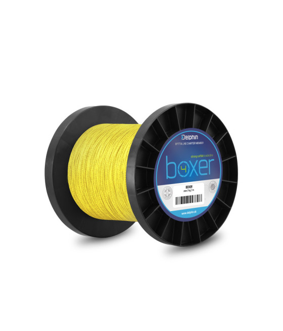Plecionka Sumowa 0,50mm 41,7kg 1100m Delphin Boxer 4 Fluo Żółta