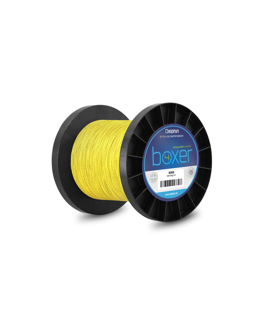 Plecionka Sumowa 0,50mm 41,7kg 1100m Delphin Boxer 4 Fluo Żółta