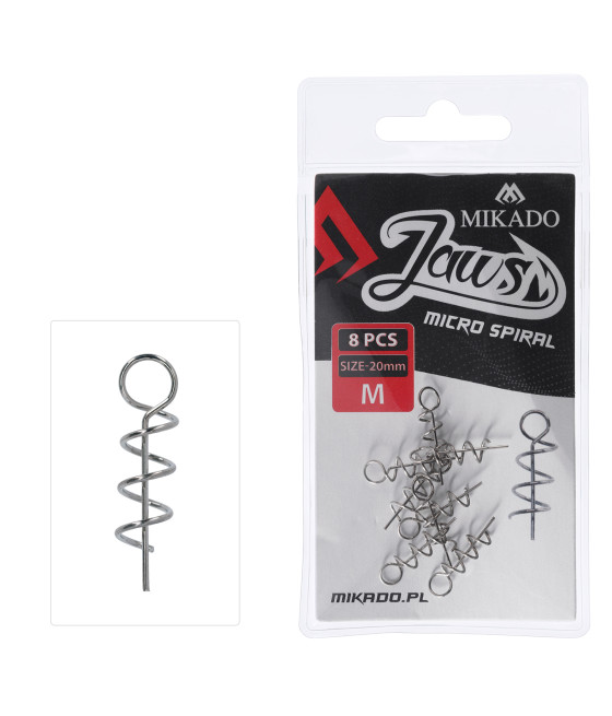 WKRĘT DO GUM PRZYNĘT MIĘKKICH JAWS MICRO SPIRAL S - 15mm 8szt Mikado
