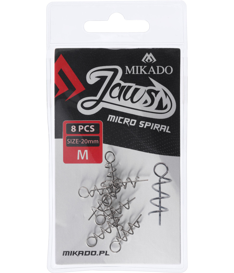 WKRĘT DO GUM PRZYNĘT MIĘKKICH JAWS MICRO SPIRAL M 20mm 8szt Mikado