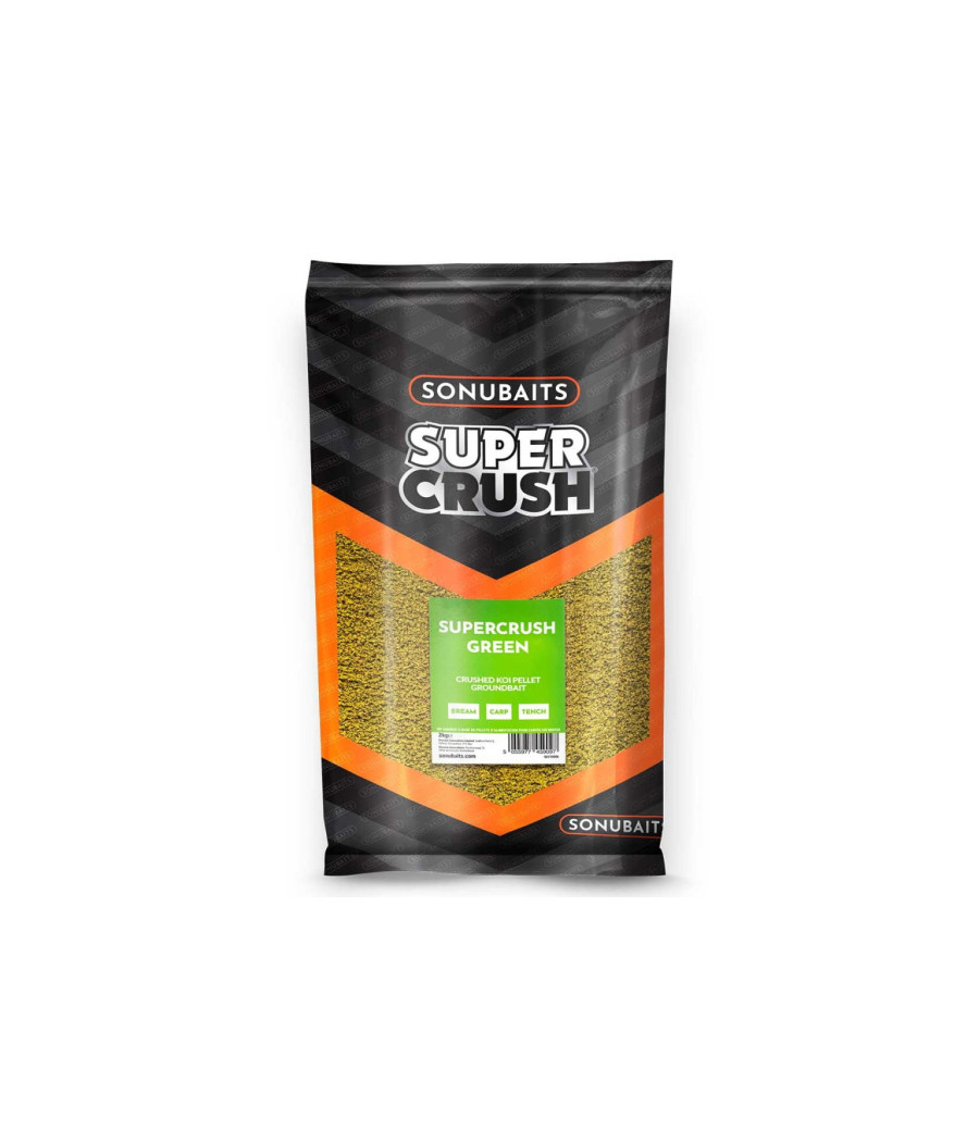 SONUBAITS SUPERCRUSH GREEN GROUNDBAIT 2KG SONUBAITS SUPERCRUSH GREEN GROUNDBAIT 2KG