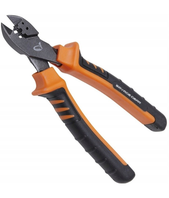 Szczypce zaciskarka 16cm do zaciskania tulejek cięcia stalek Savage Gear Crimp And Cut Plier