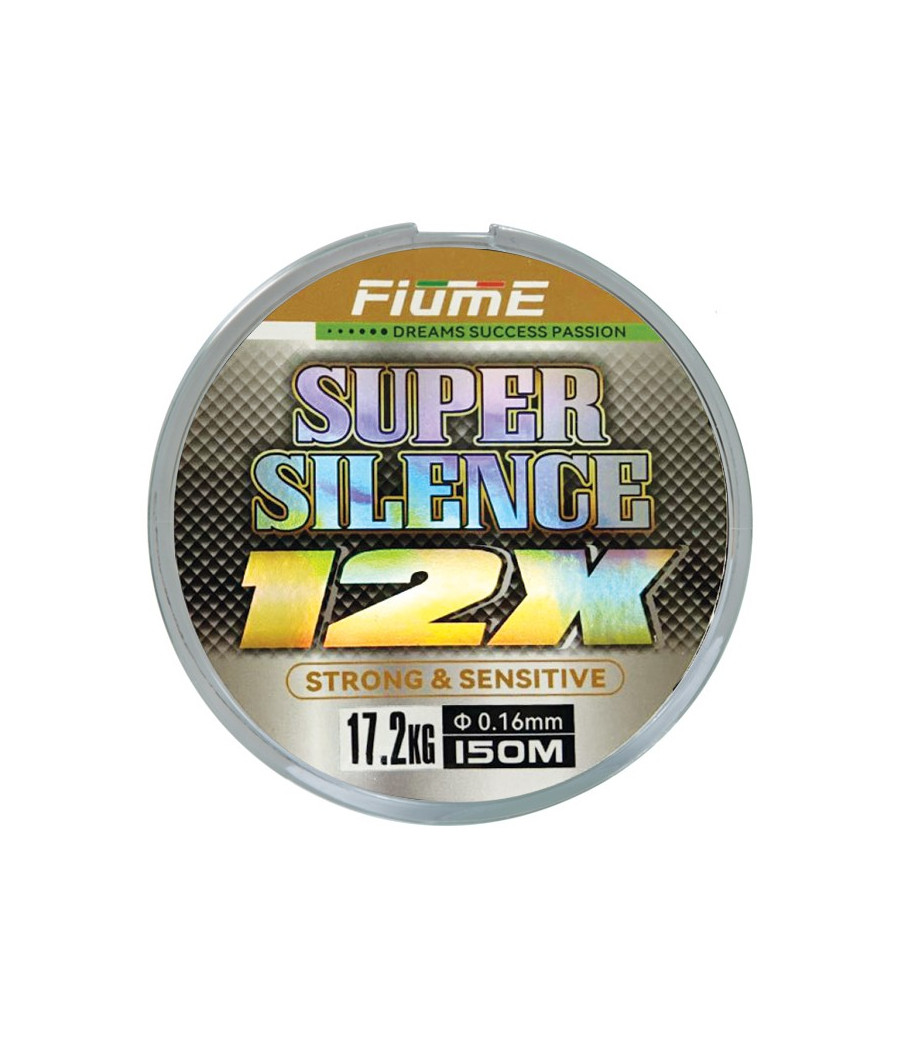 Plecionka Super Silence 12X 12 splotowa 150m 0,12mm CHARTREUSE GREEN 12,2kg Fiume