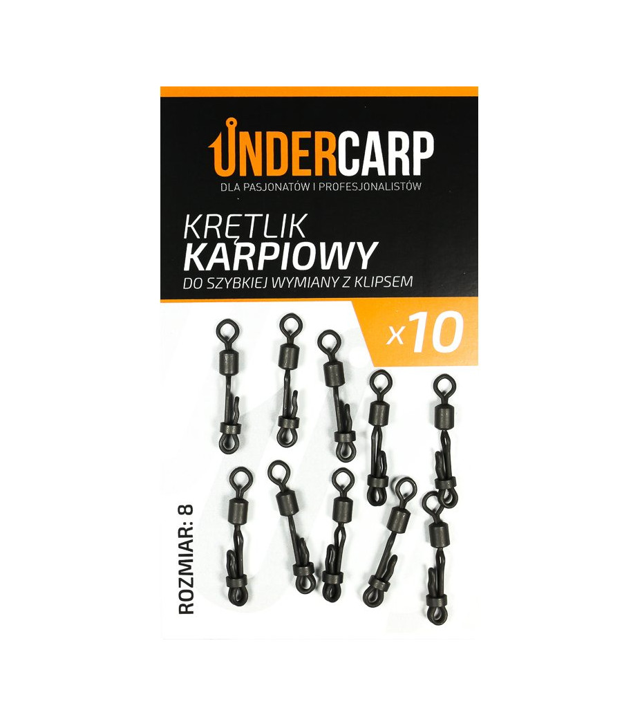 Krętlik karpiowy do szybkiej wymiany z klipsem roz 8 UnderCarp
