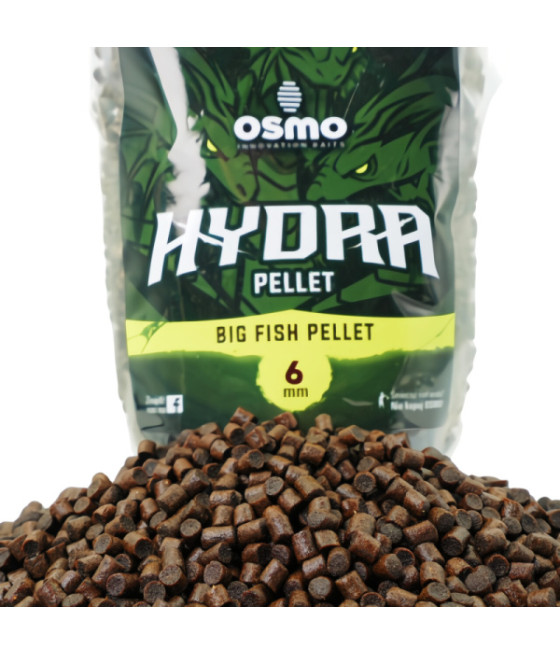 Pellet zanętowy OSMO BIG FISH HYDRA PELLET 6mm - 800g ciemny