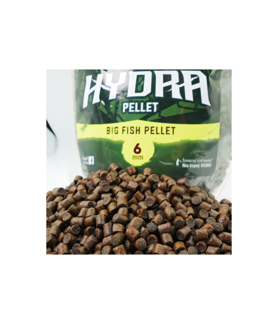 Pellet zanętowy OSMO BIG FISH HYDRA PELLET 6mm - 800g ciemny